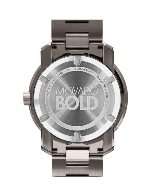 Movado Bold Ion Plated Gunmetal Gray 