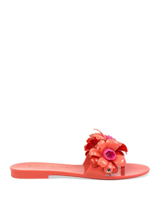 Kate Spade Jaylee Slip On Embellished Slide Sandals in Red | Lyst