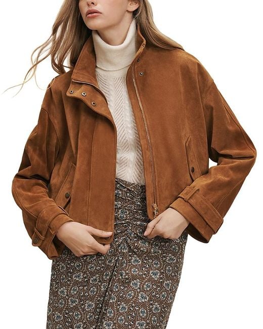 Veronica Beard Brown Bateman Suede Jacket