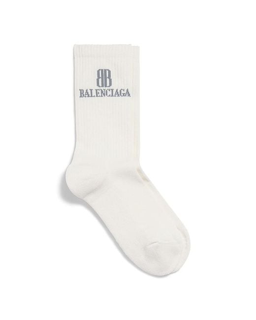 Balenciaga White Nano Bb Socks