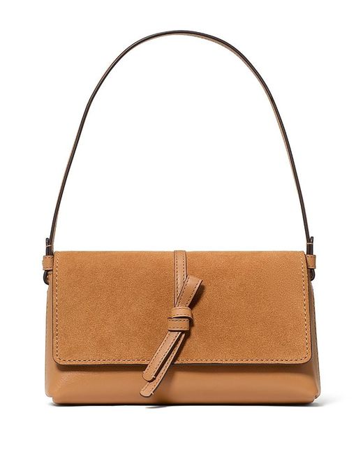 Kate Spade Brown Loop Small Suede Shoulder Bag