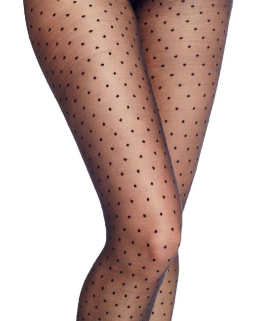 commando polka dot sheer tights