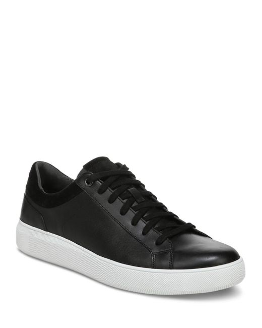 Vince Draco Leather Sneakers in Black for Men | Lyst