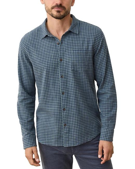 Marine Layer Men's Blue Classic Stretch Selvage Shirt