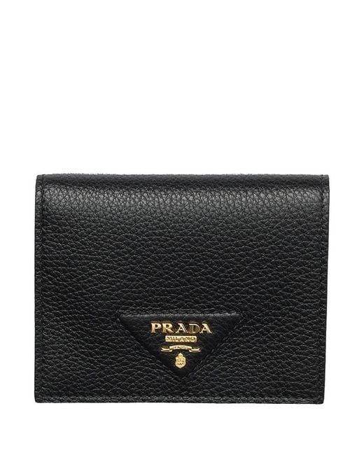 Prada Black Small Leather Wallet