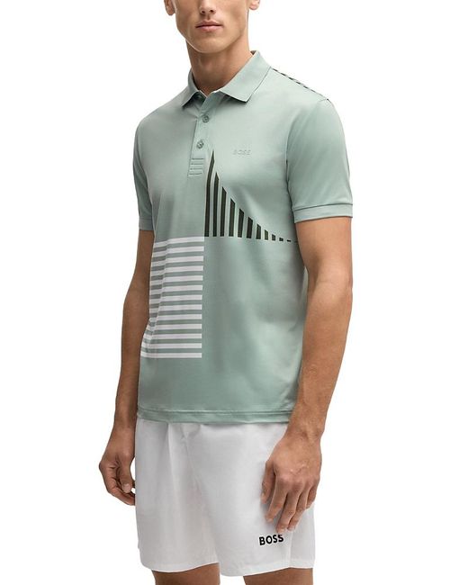 Boss Green Paddy Striped Polo for men
