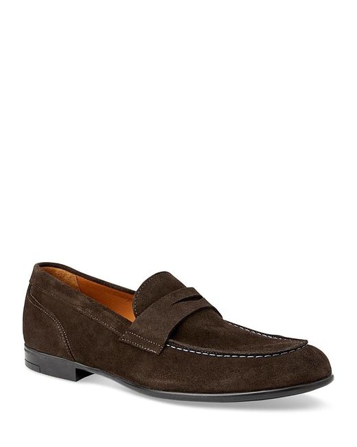 Bruno Magli Brown Silas Slip On Penny Loafers for men