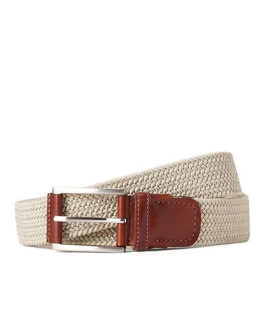 Robert Talbott Brown Stretch Nylon Garfield Belt for men