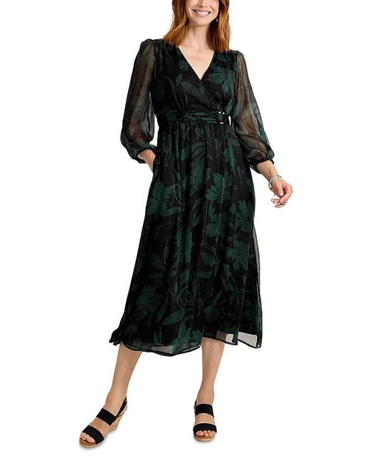 Tommy Bahama Black Bloom Beauty Jewel Maxi Dress