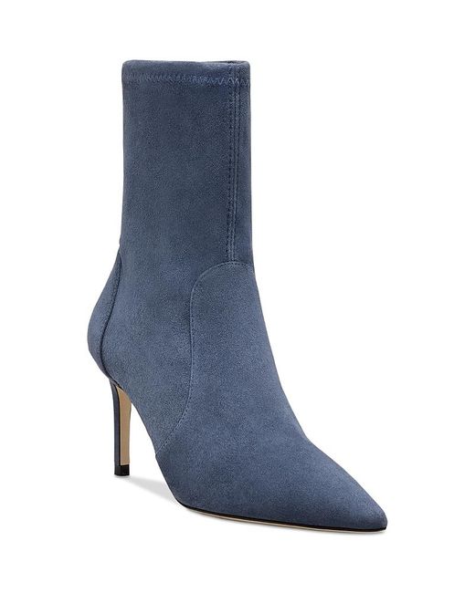 Stuart Weitzman Blue Stuart Power 75 Zip Booties