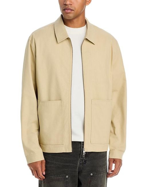 Solid Natural Lightweight Twill Jacket for men