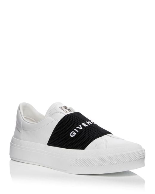 Givenchy City Sport Leather Low Top Sneakers in White/Black (White) | Lyst