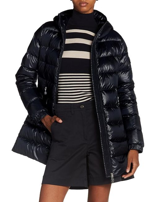 Moncler Black Glements Hooded Down Parka Jacket