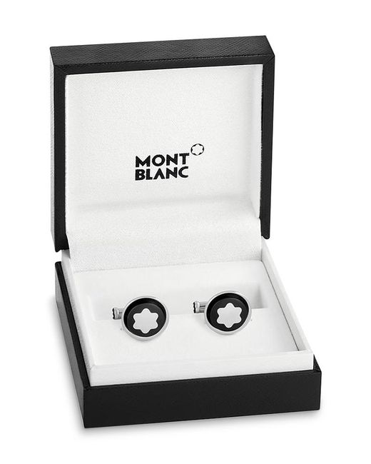 Montblanc Black Snowcap Cufflinks for men