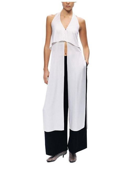 Nocturne White Layered Halter Blouse