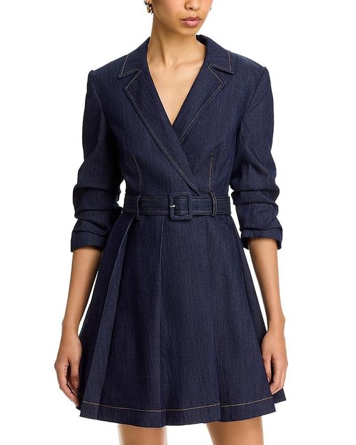Cinq À Sept Blue Aniyah Belted Dress