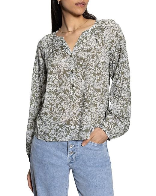 Sanctuary Gray Sunday's Best V Neck Top