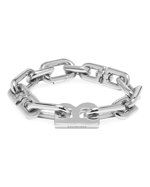 Balenciaga Metallic B Chain Thin Bracelet