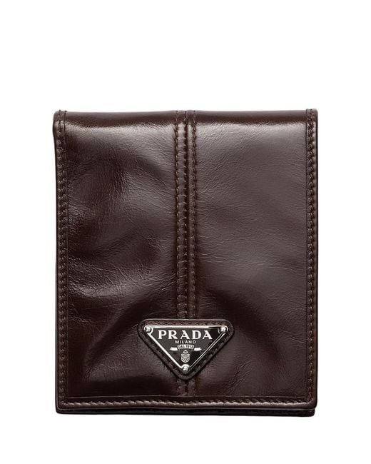 Prada Brown Leather Wallet for men