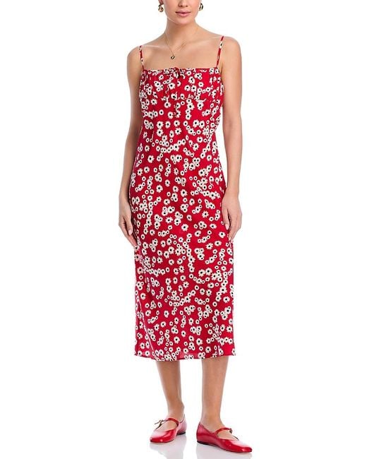 Ciao Lucia Red Leo Midi Dress