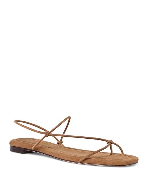Loeffler Randall Brown Eleanor Flat Sandals