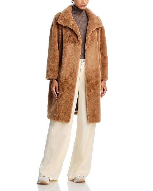 Herno Multicolor Faux Fur Mid Length Coat
