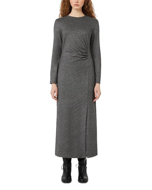dark grey jersey dress Preowned 90s Dolce & Gabbana Dark Grey Ruched Jersey Dress main image 1