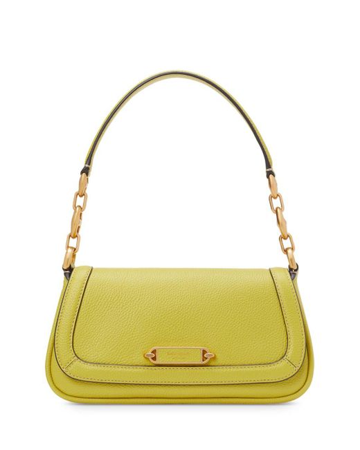Kate Spade Gramercy Pebbled Leather Small Flap Shoulder Bag in Yellow ...