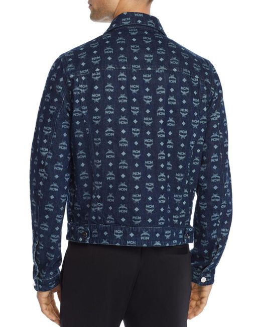 MCM Logo - Print Denim Jacket in hd 