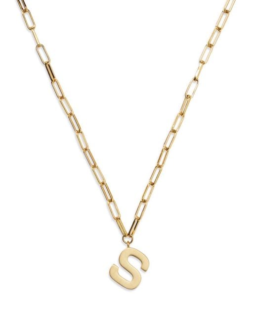 Kate Spade Metallic Initial This Initial Paperclip Link Pendant Necklace In Gold Tone