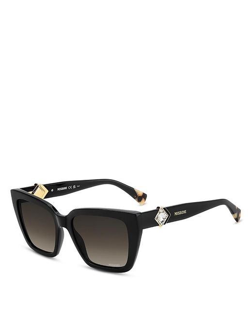 Missoni Black Gradient Square Sunglasses, 54Mm