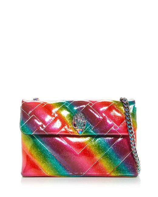 Kurt Geiger Kensington Medium Rainbow Glitter Quilted Crossbody in
