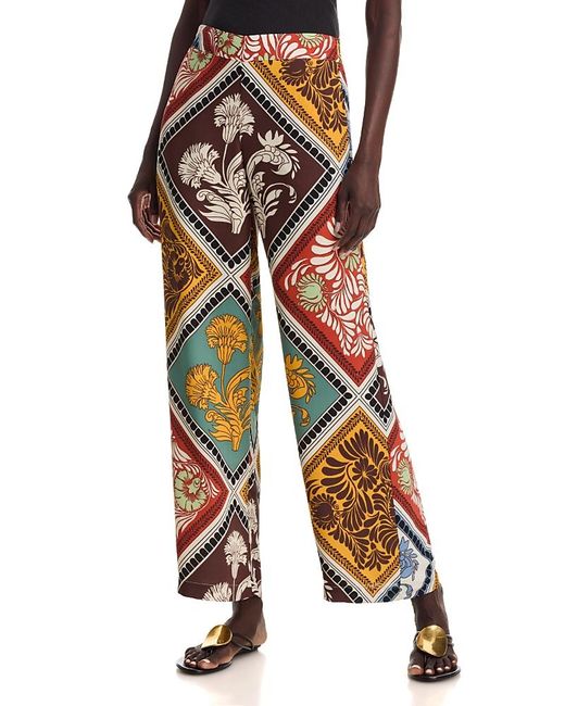 Tahari Multicolor Printed Pull On Pants
