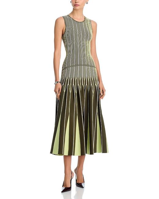 Jonathan Simkhai Women's Green Oaklen Knit Midi Dress