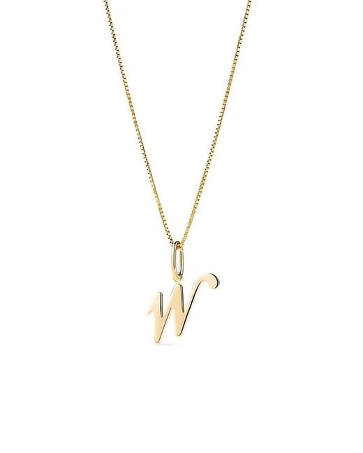 Ana Luisa Metallic Solid Script Letter Necklace