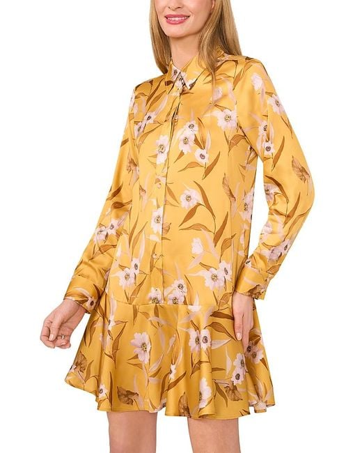 Ted Baker Metallic Button Front Mini Dress