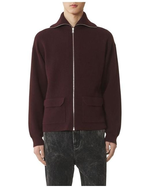 Lanvin Brown Cashmere Zip Cardigan for men