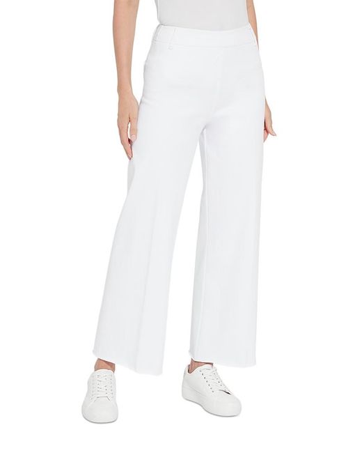 Lyssé Erin High Rise Wide Leg Jeans in White | Lyst UK