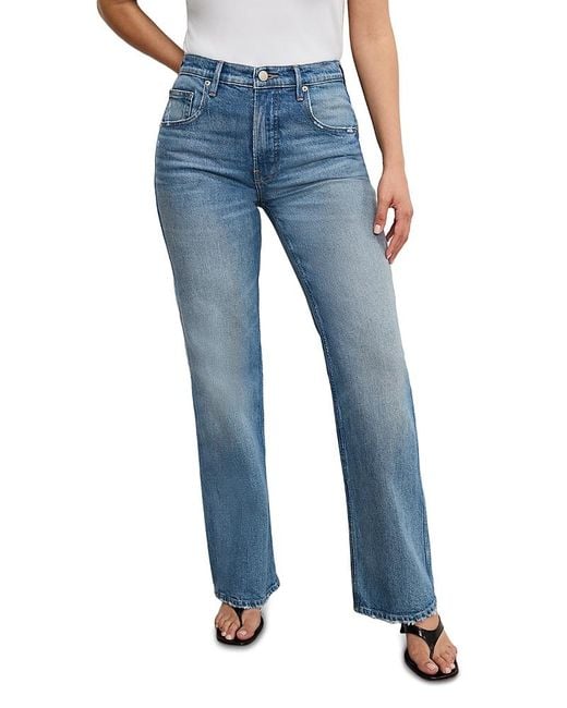 GOOD AMERICAN Blue Good Standard Petite Bootcut Jeans