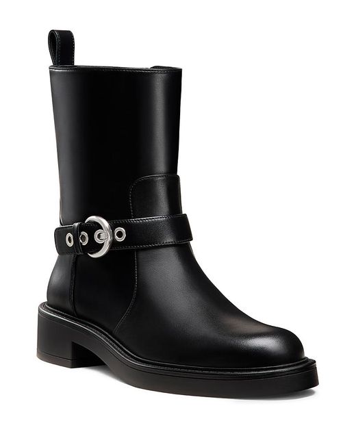 Stuart Weitzman Black Chrystie Zip Booties