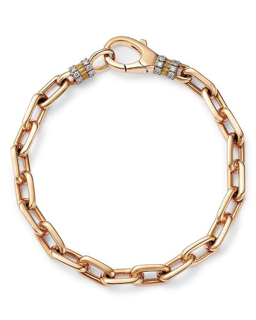 Walters Faith Metallic 18K Rose Diamond Chain Link Bracelet