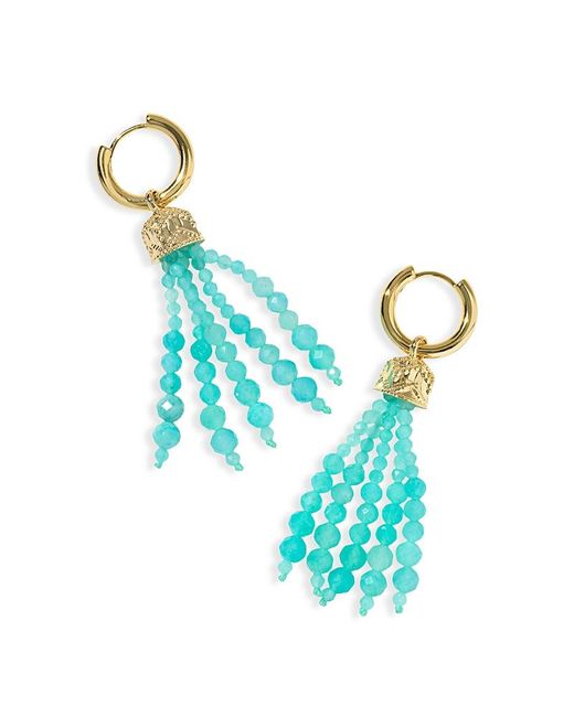Kendra Scott Blue Sylvia Amazonite Huggie Earrings