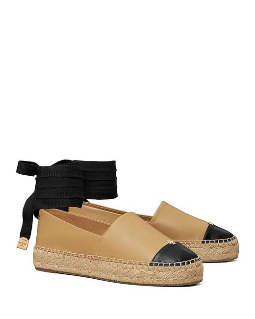 Tory Burch Black Cap Toe Espadrilles