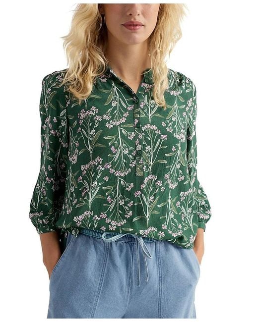 Seasalt Cornwall Green Willow Path Top