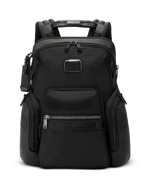 Tumi Black Alpha Bravo Navigation Backpack for men
