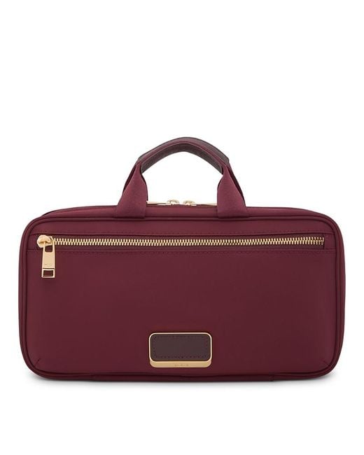Tumi Purple Voyageur Small Madeline Cosmetic Travel Case