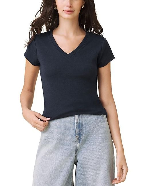 Splendid Blue Josie V Neck Tee
