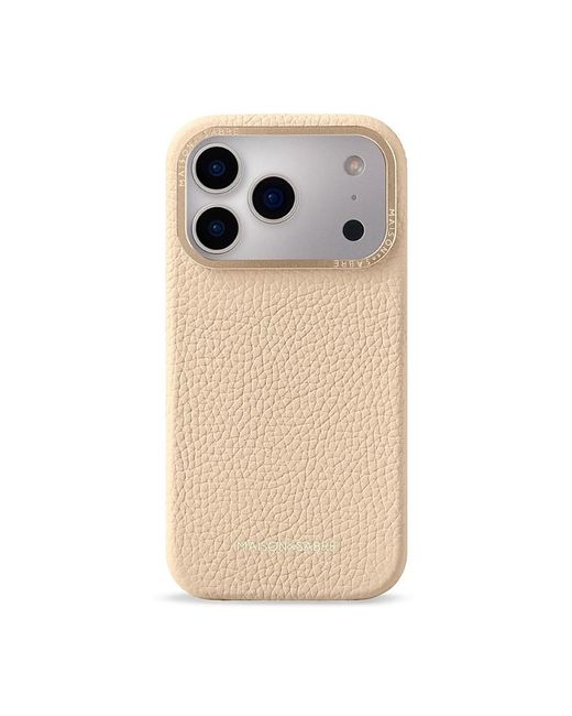 Maison De Sabre Leather Phone Case (Iphone 17 Pro Max) in Natural | Lyst Maison De Sabre Leather Phone Case (Iphone 17 Pro Max) in Natural | Lyst