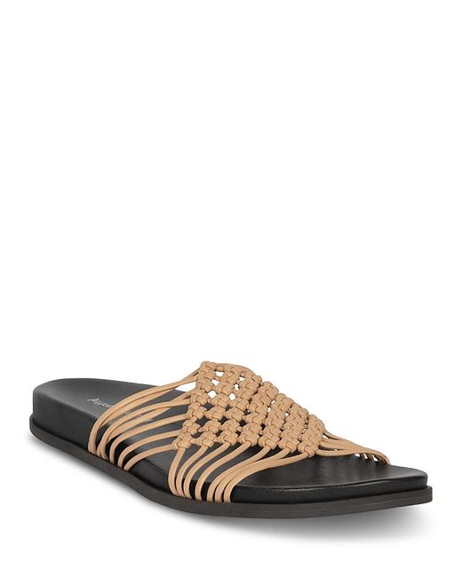 Jeffrey Campbell Multicolor Plait Strappy Slide Sandals