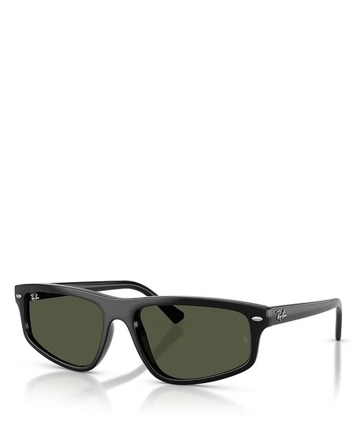 Ray-Ban Green Rectangular Sunglasses, 59Mm